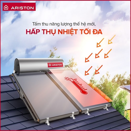 máy nước nóng năng lượng mặt trời Ariston