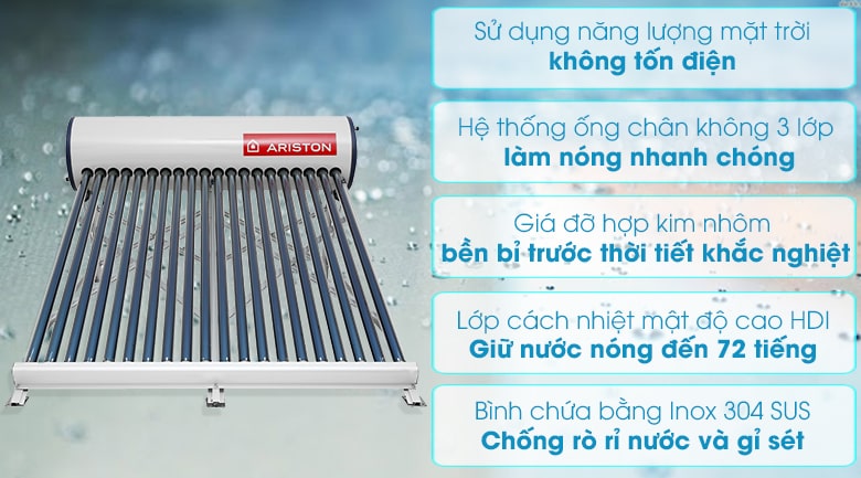 Máy nước nóng năng lượng mặt trời Ariston 150L