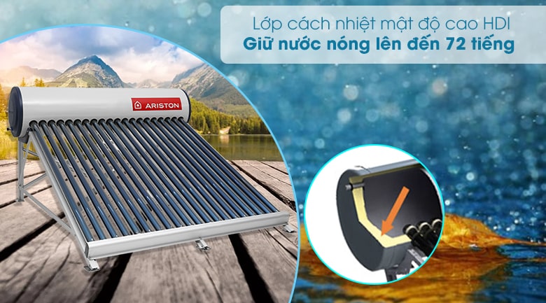 nước nóng năng lượng mặt trời ariston